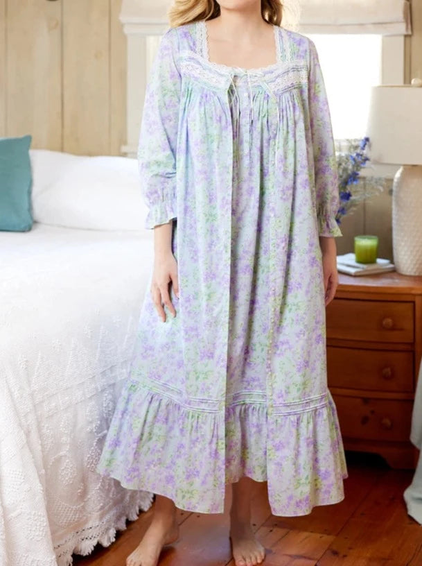 Periwinkle Dreams Cotton Lawn Robe
