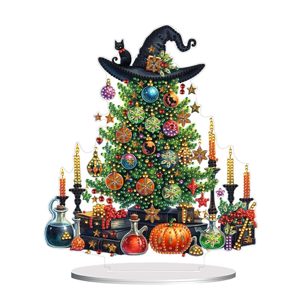 DIY Christmas Tree Witch Acrylic Special Shape Desktop Diamond Painting
