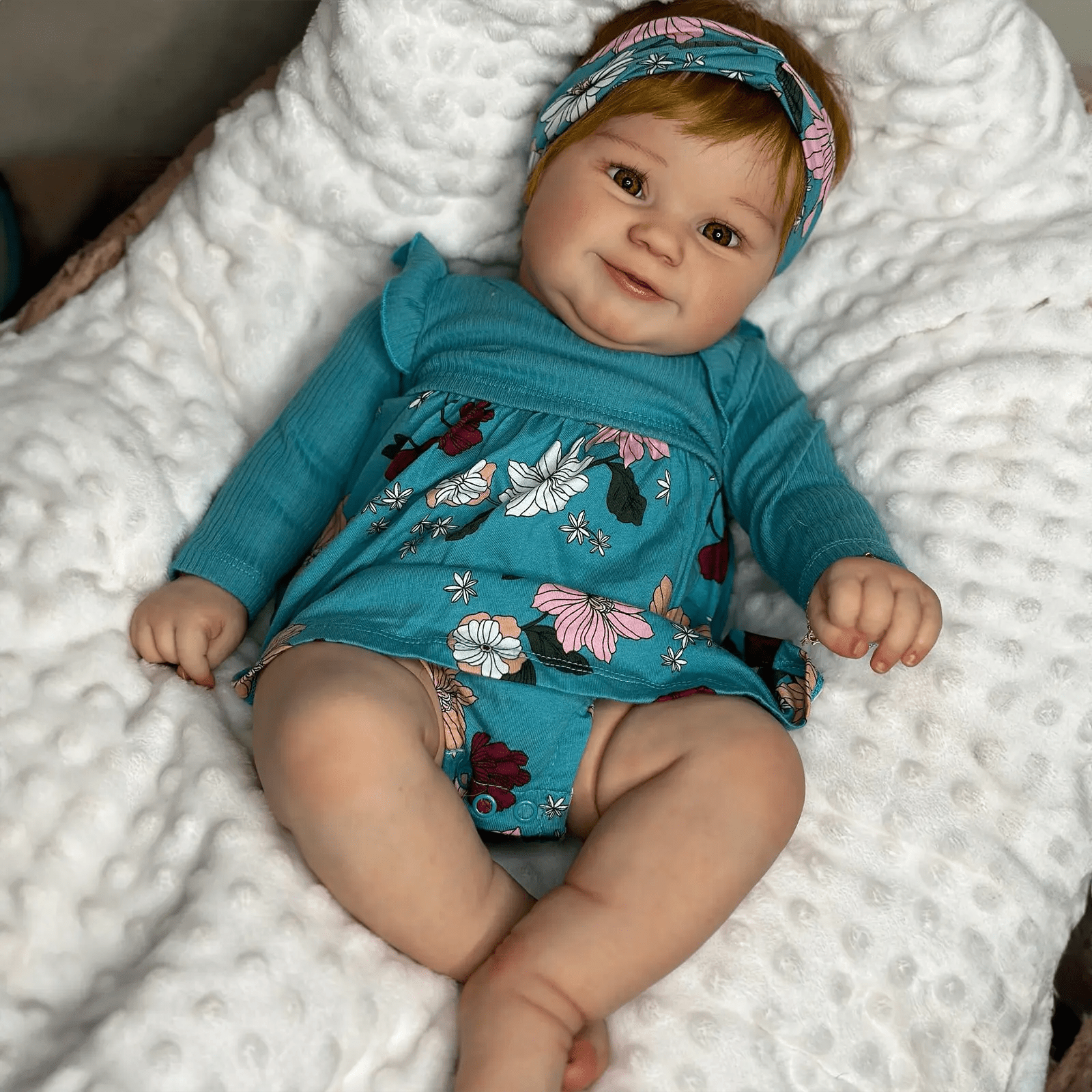 20" Realistic Reborn Baby Doll Girl Toddler Doll Unfora with Chubby and