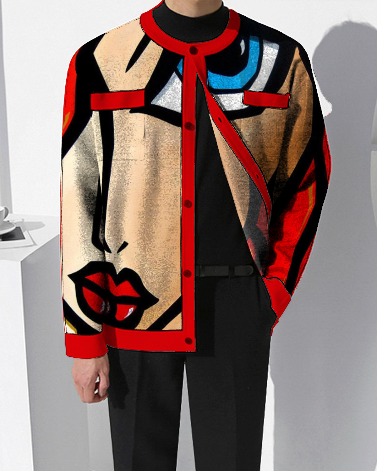 2022 Fashion wool knitted cardigan 886c