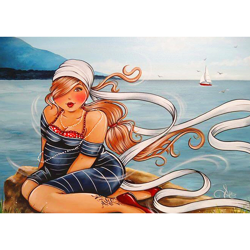 Diamond Painting Full Round Sexy Lady