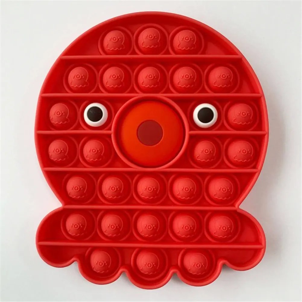 Push Bubbles Sensory Toys Autism Stress Relief Squeeze Toy Puzzle (Red)