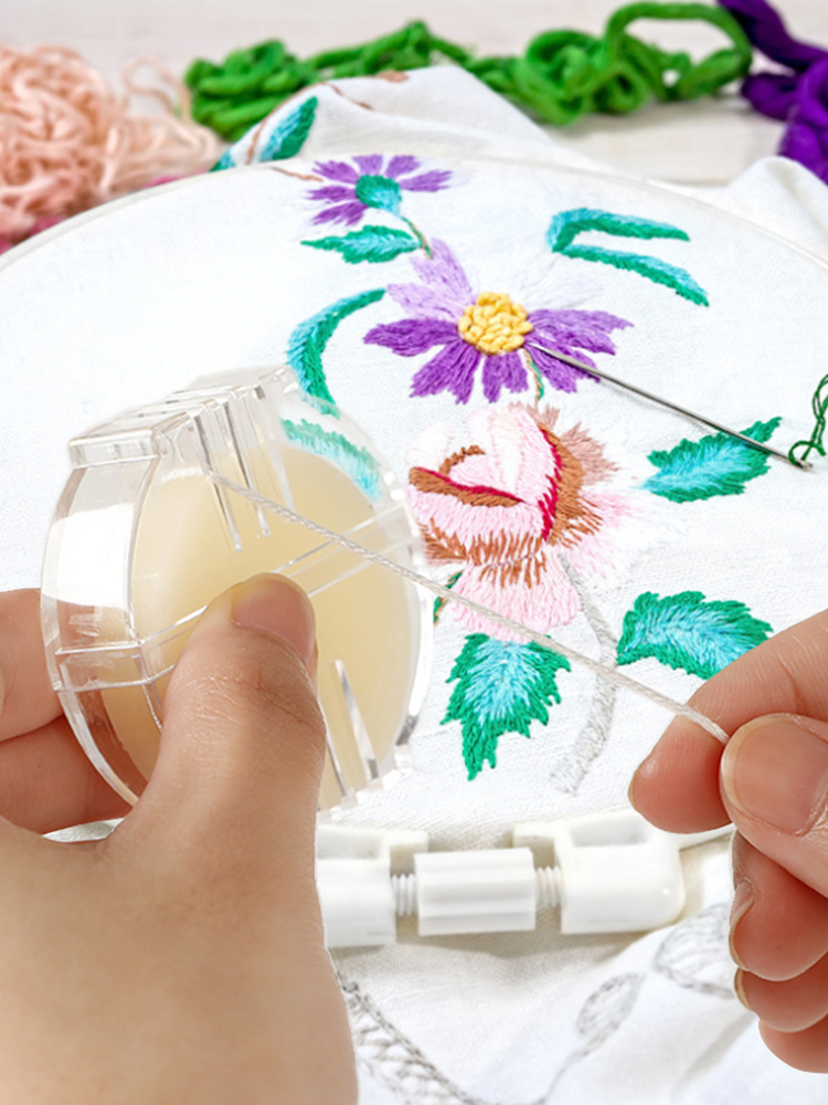 Watersoluble Embroidery Thread Beeswax Block with Box DIY Cross Stitch