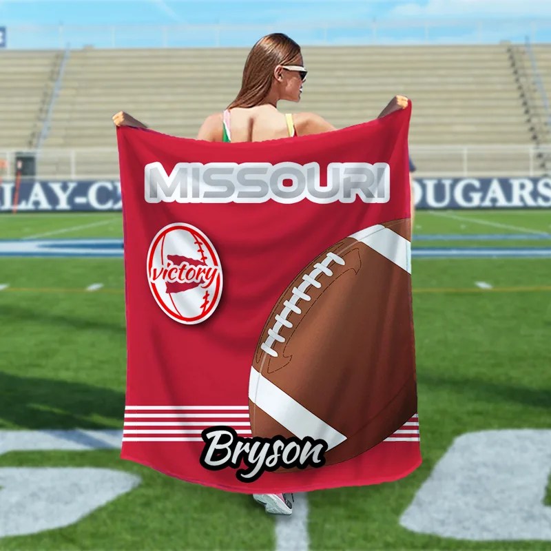 Custom Blankets Personalized Kansas City Chiefs Football Sport Blanket