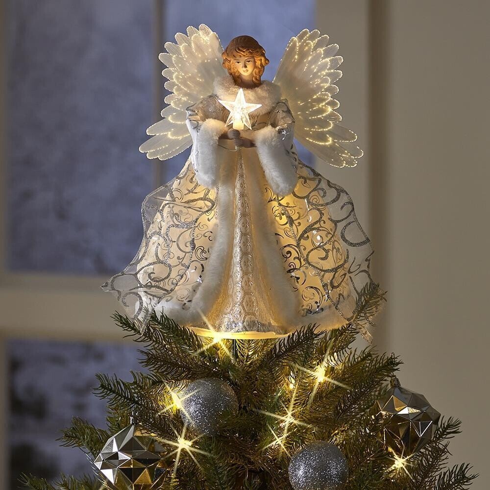 🎄Christmas The Fiber Optic Angel Tree Topper👼 [ Wish you well ]