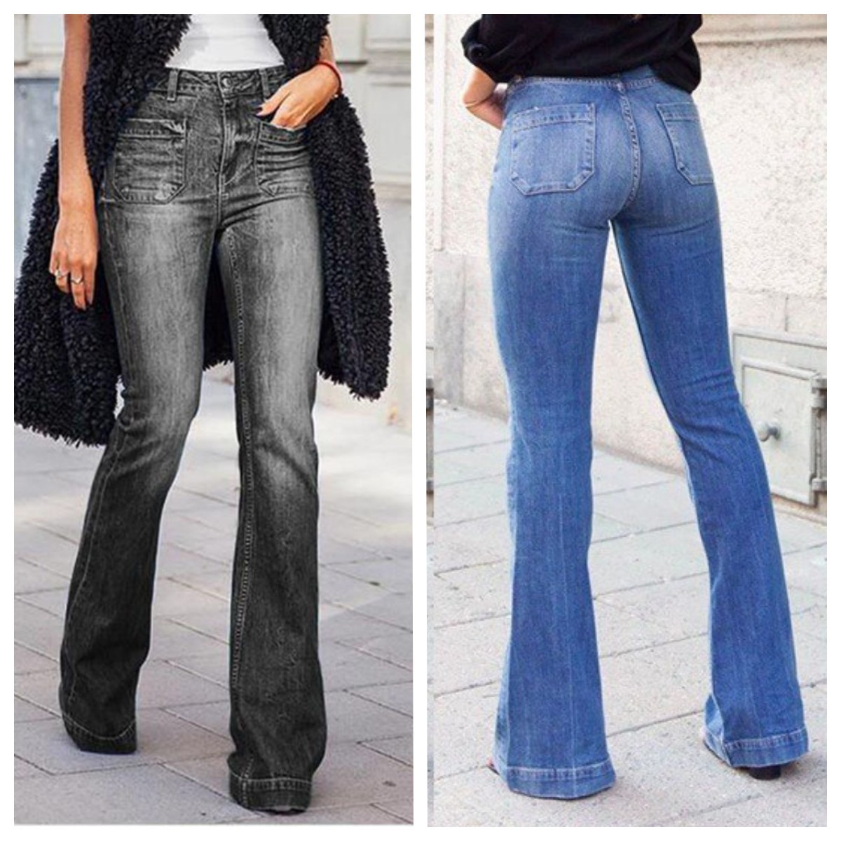 Pocket Trumpet Flare Jeans