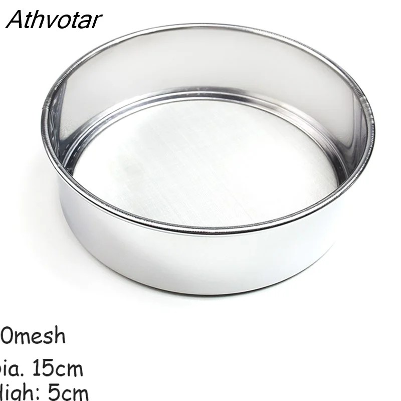 Athvotar Fine Mesh Flour Sifter Professional Round Stainless Steel