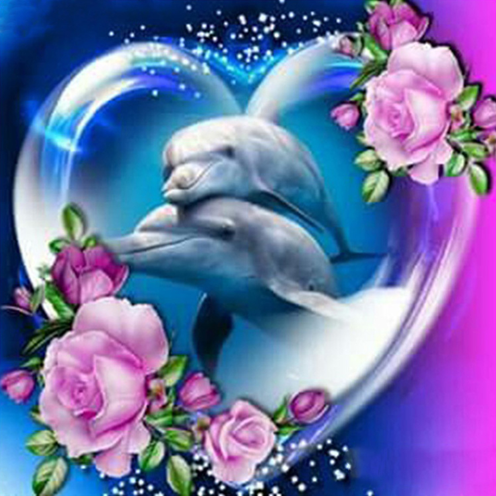 Dolphin Full Round Diamond 30*30cm