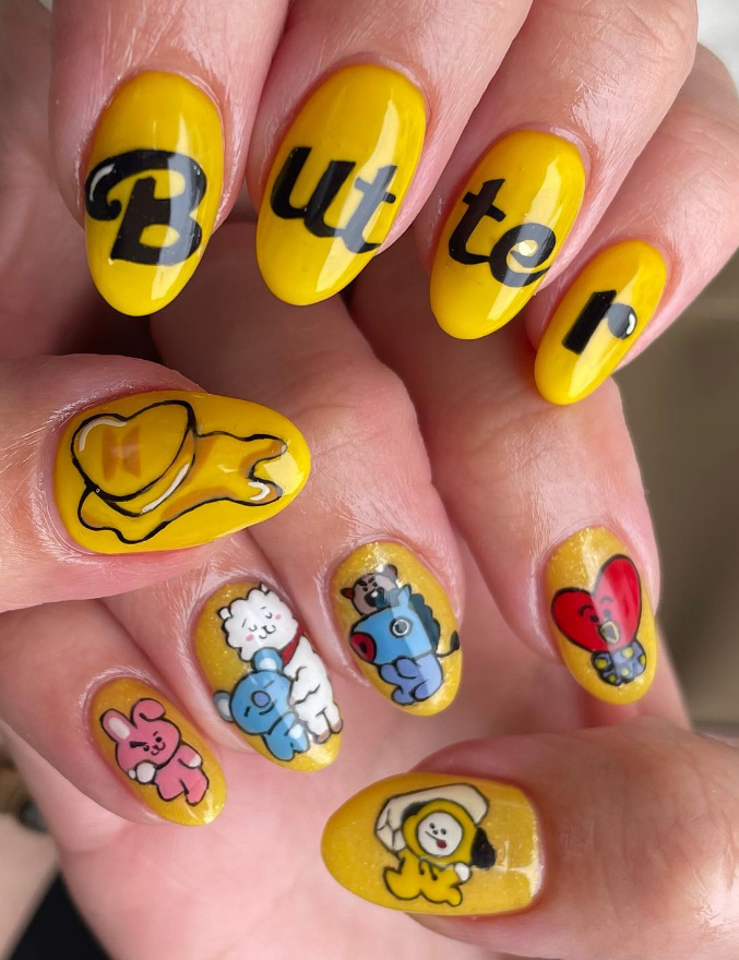 Enjoy the Radiant Allure of Butter Yellow Nails