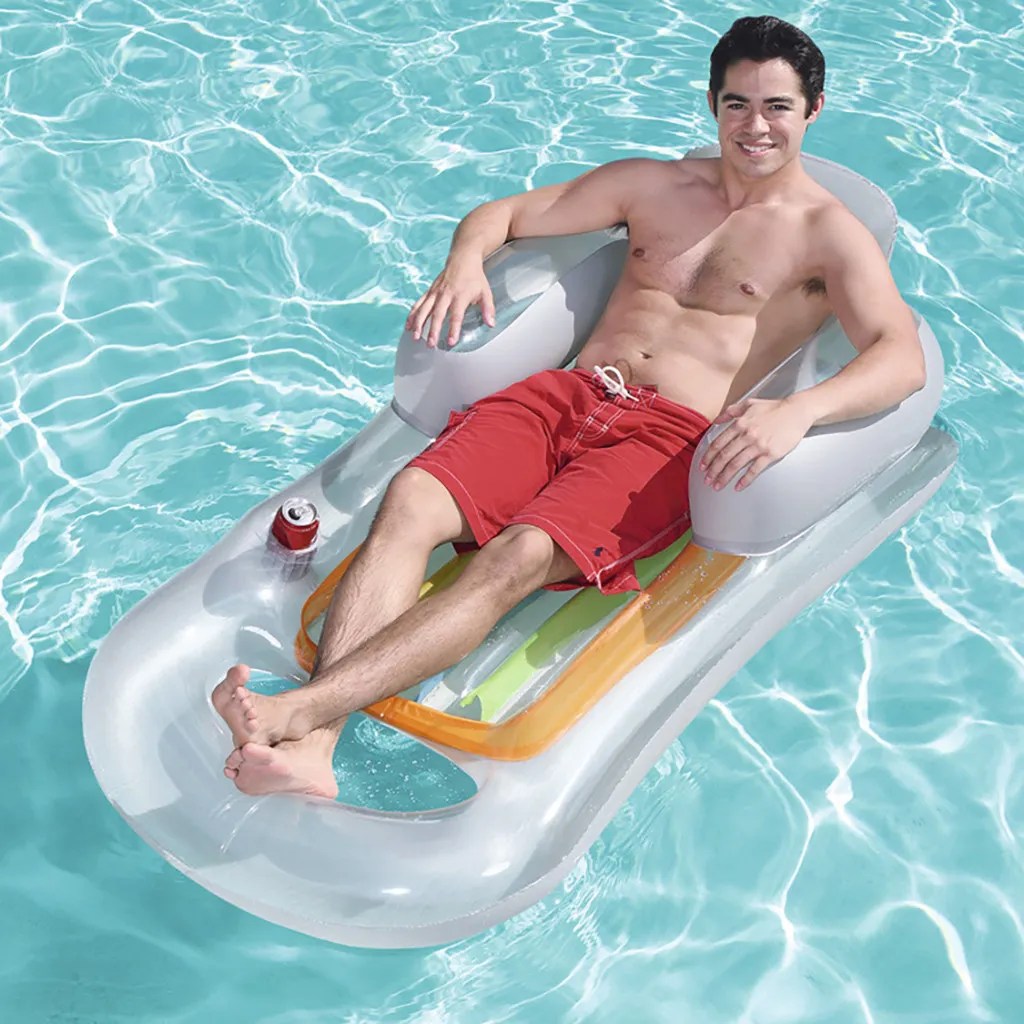 Swimming Pool Floating Water Hammock Recliner Inflatable Floating Bed