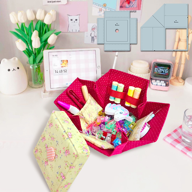 DIY Sewing Treasure Cube Sewing Templates With Tutorial