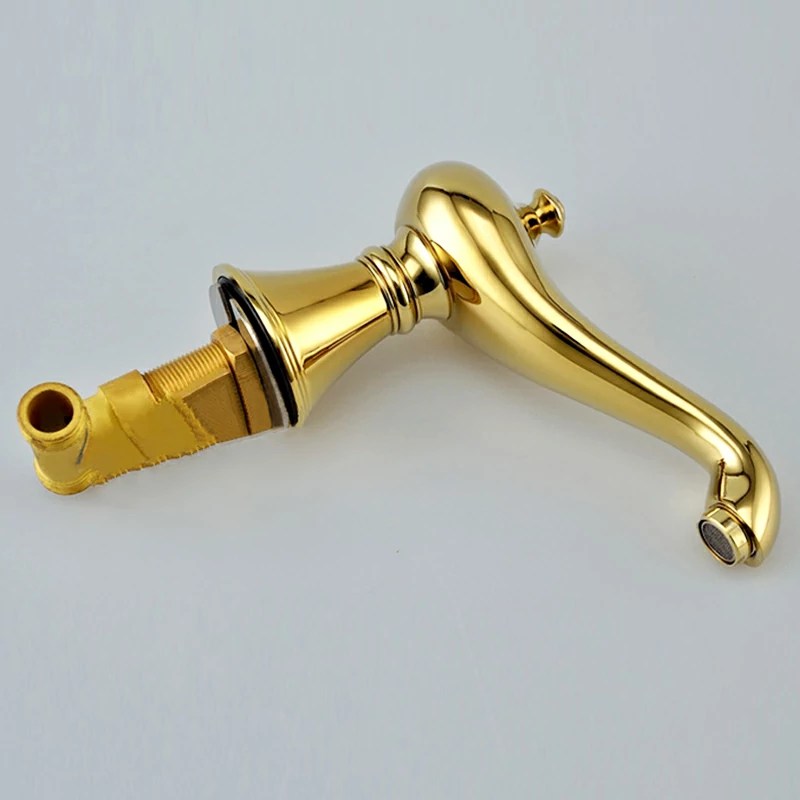 3 Piece Mid Century Modern Bathroom Sink Faucet Hot And Cold Mixer Tap