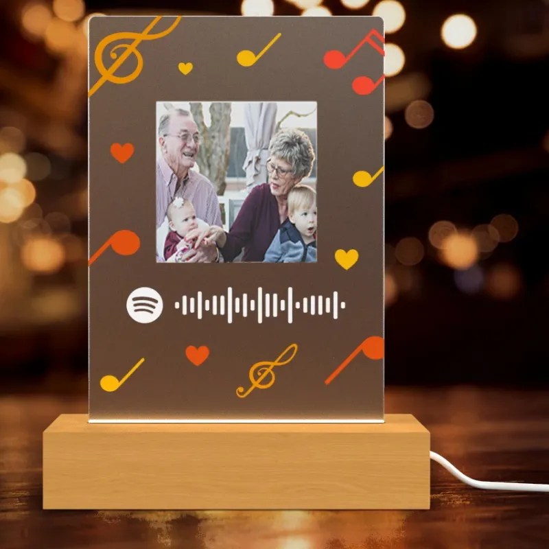 Custom Spotify Plaque Song and Photo Lamp