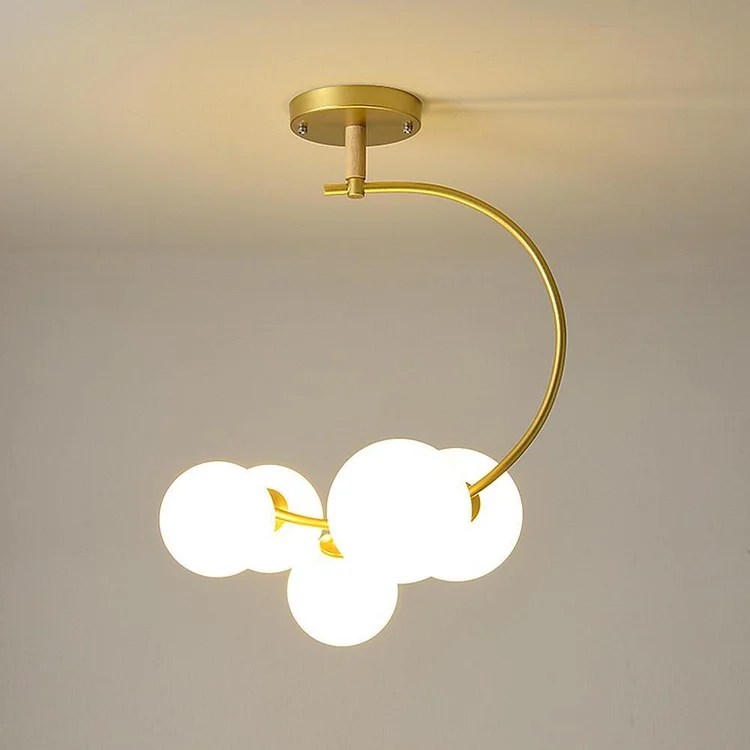 5Light Cluster Globe Chandelier Dining Room Chandelier