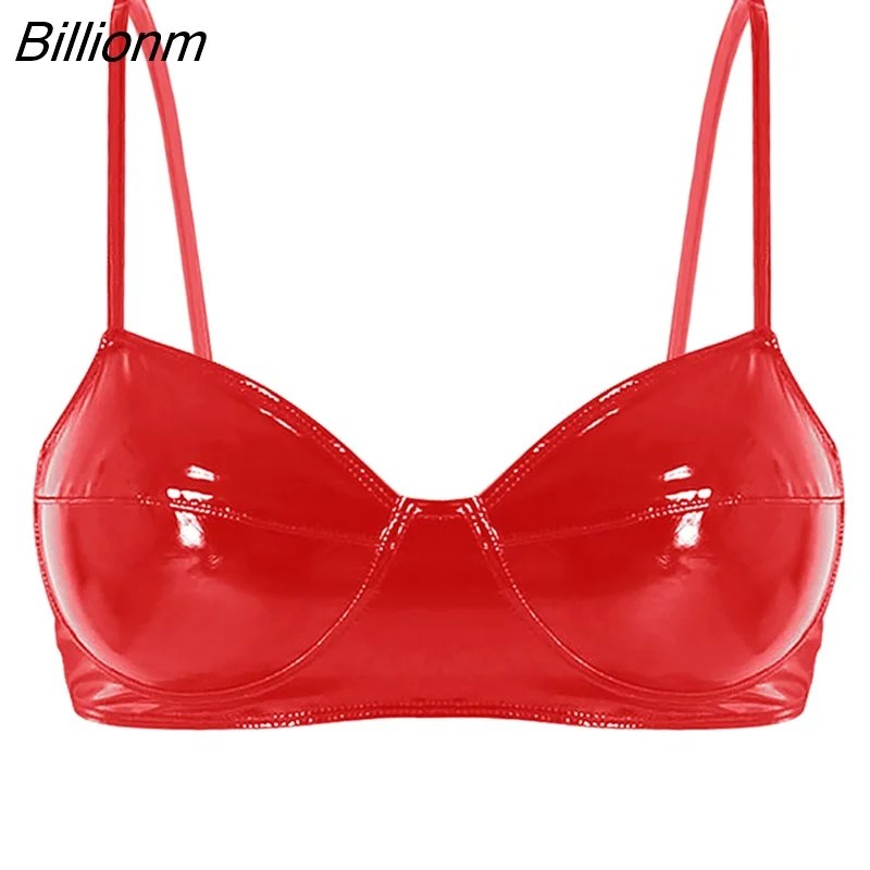 Billionm Womens Sexy Belly Dancing Clubwear Wetlook Glossy Patent