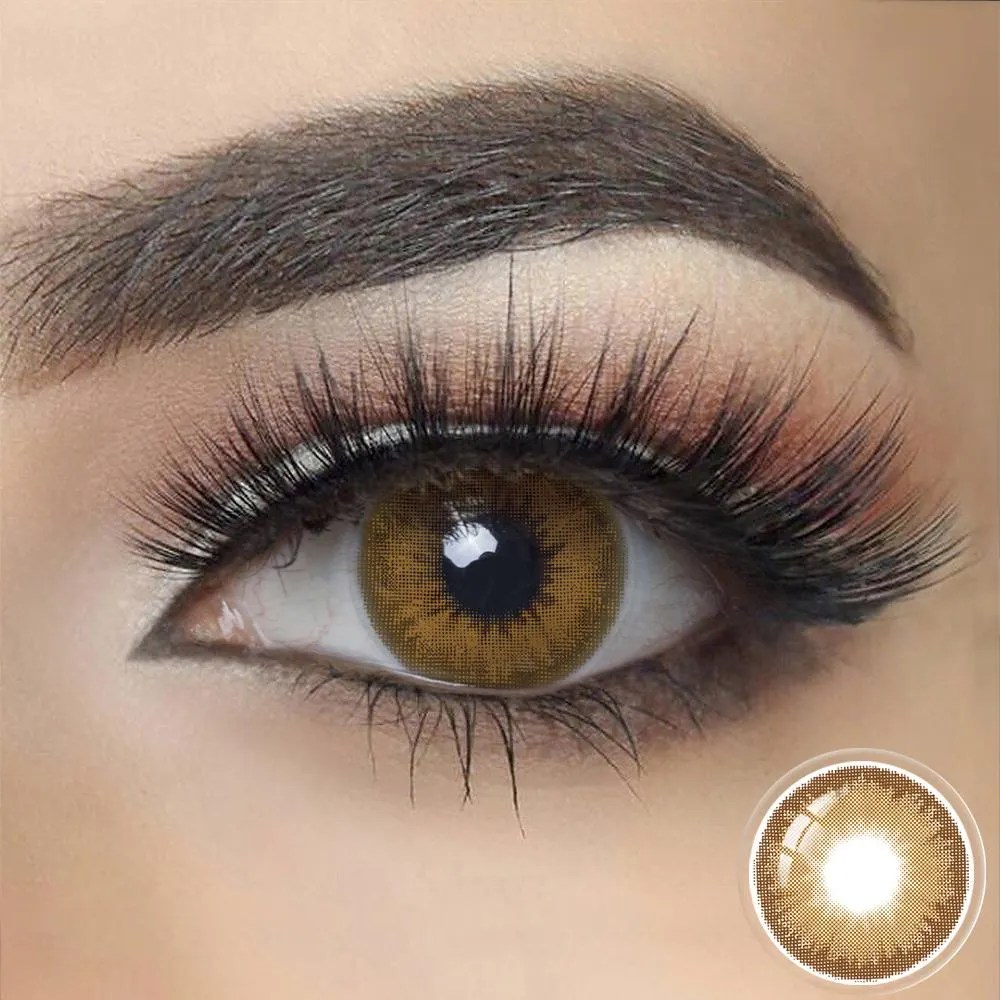 Brown Shadow Diamond Colored Contacts Lenses Eye Lenses