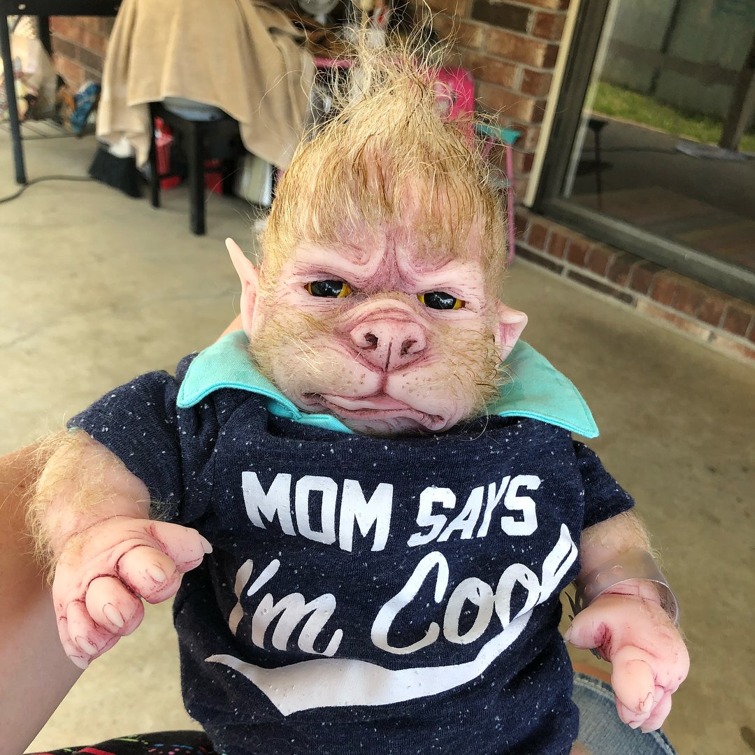 Realistic 17 '' Addyson Real Lifelike Reborn wolf Baby Doll