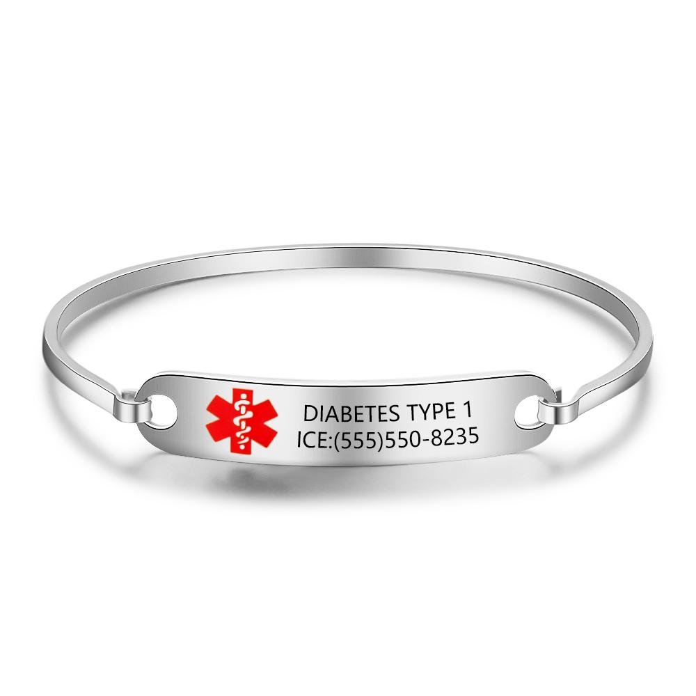 Personalized Emergency ID Bracelets Life Alert Bracelet