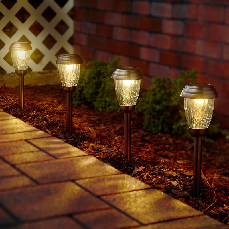 Solar Powered Integrated LED Pathway Light