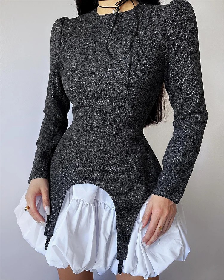 Women's Offtheshoulder Slit Embroidered Sequin Dress