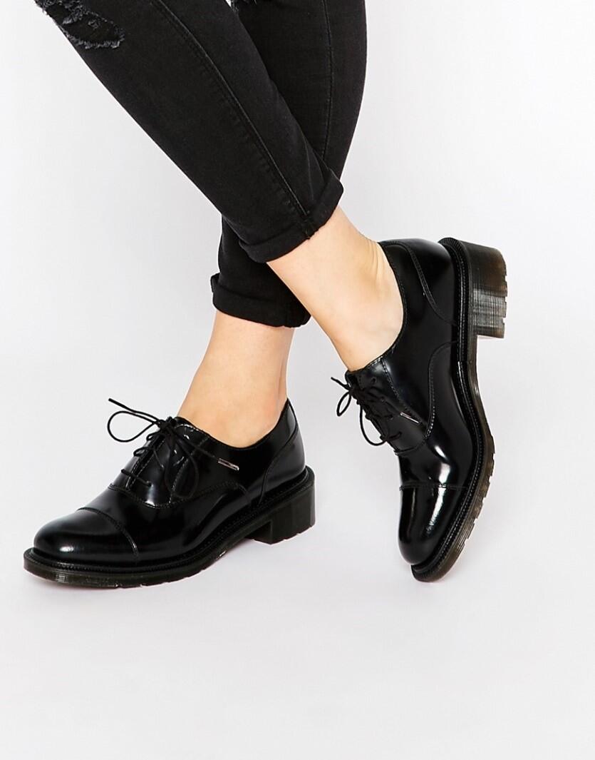 Custom Made Black Patent Leather Oxfords for WomenFSJshoes