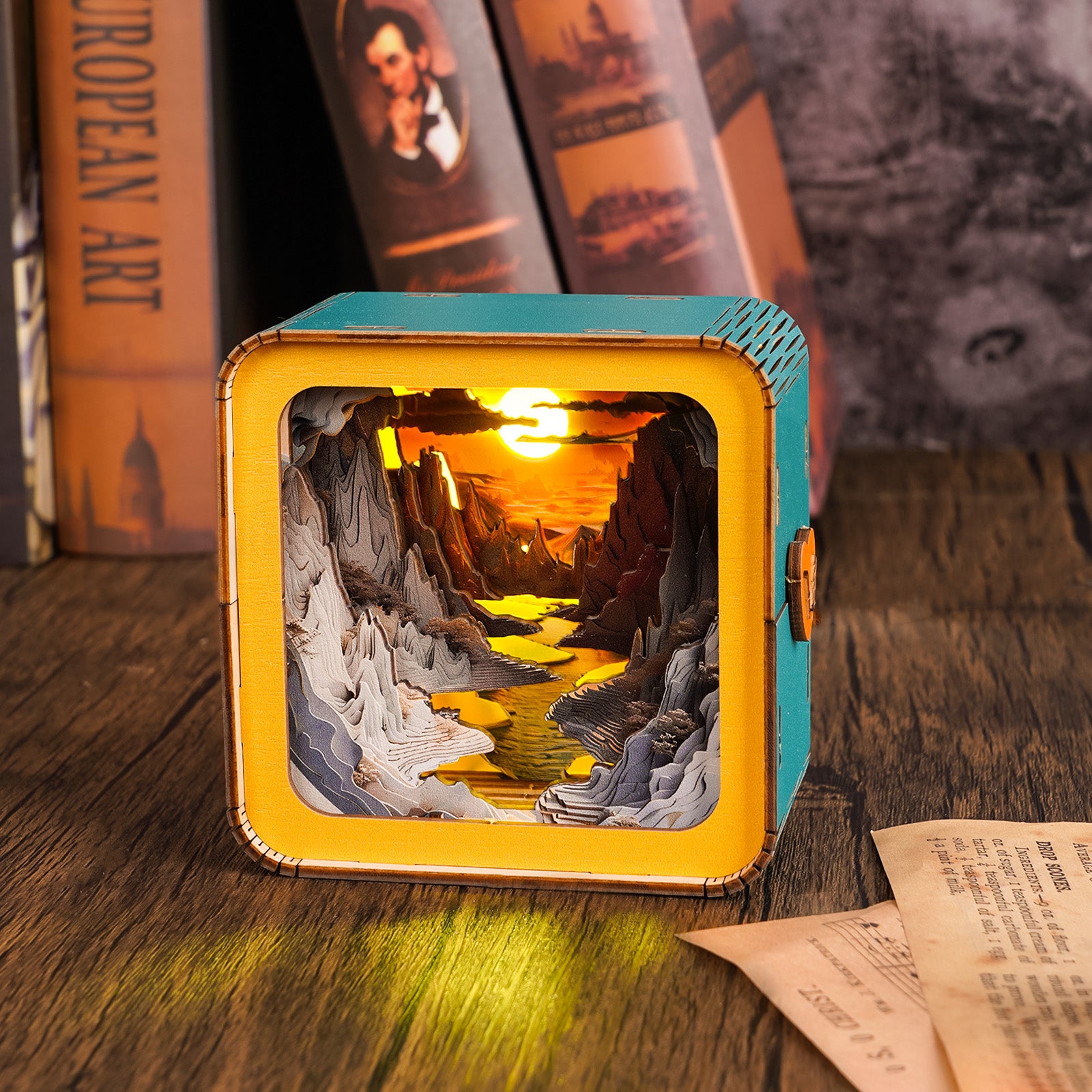 Long River Sunset Kit 3D Wooden Puzzle Night Light