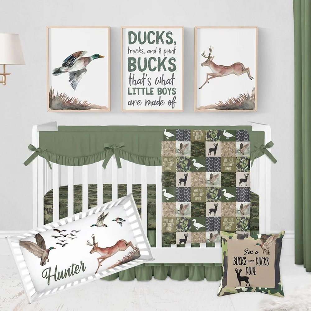 Mallard Duck Hunting Baby Bedding, Camo Crib, Duck Hunting NurseryDuckbe