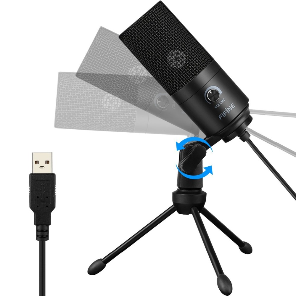 Metal USB Condenser Recording Microphone For Laptop