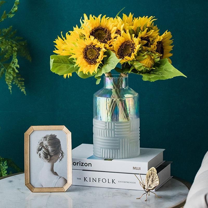 Vases, 2 Piece Set Gourdshaped Black And Blue Vases Decorative