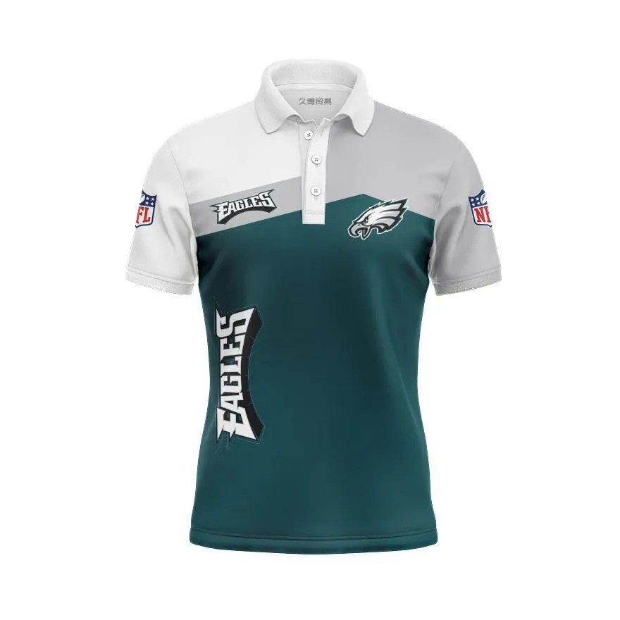 Philadelphia Eagles Women's Button Up Polo Shirt