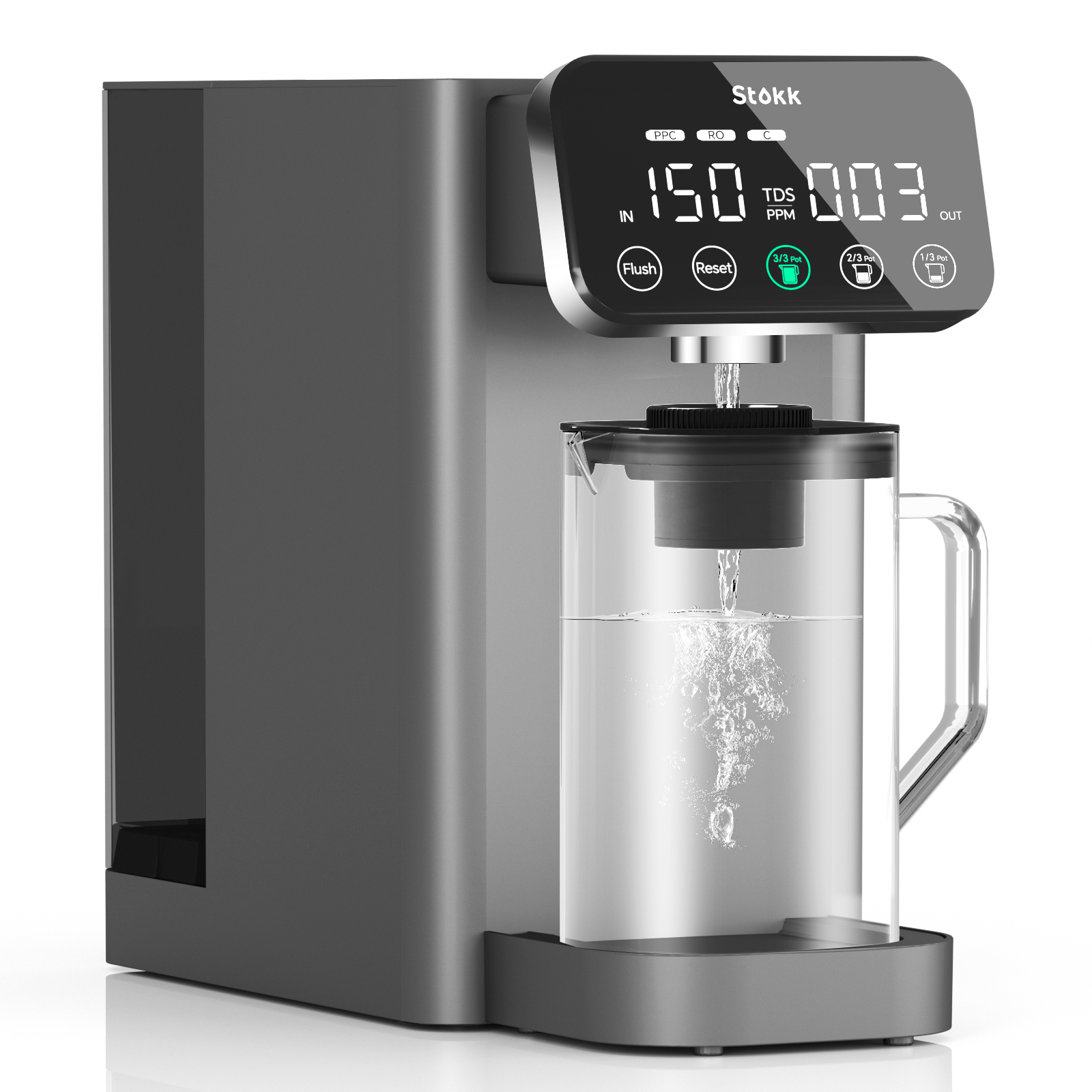 Stokk E1 Reverse Osmosis Water Filter Countertop, 4 Stage RO Water