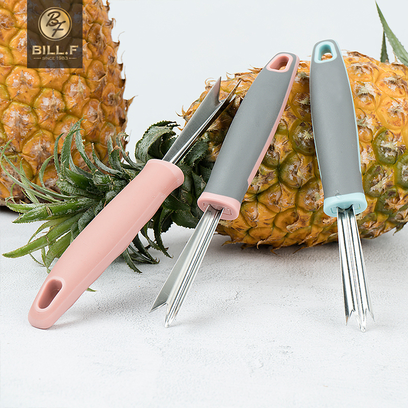 Stainless steel pineapple special knife, peel pineapple skin, dig pineapple eyes, silicone anti