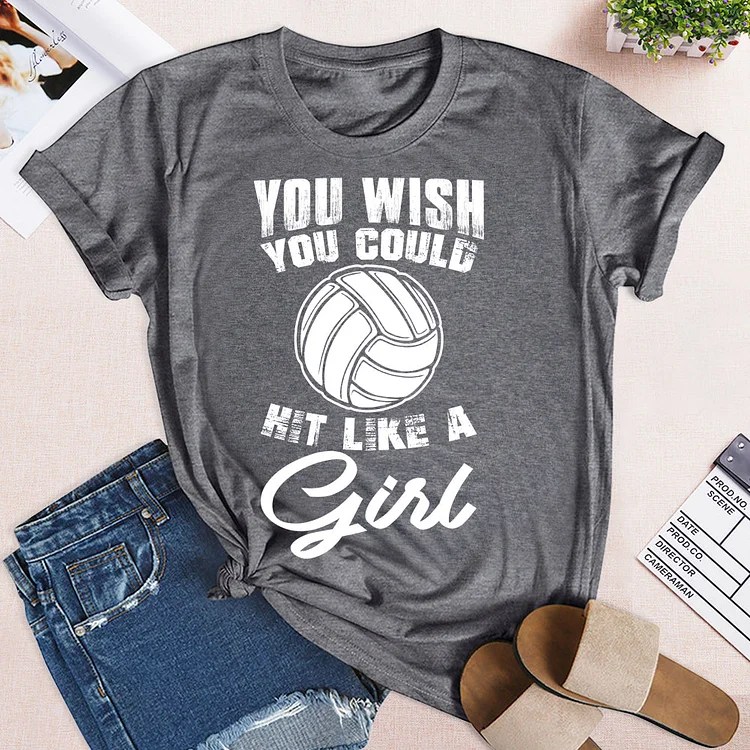 You Wish You Hit Like A Girl Tshirt Tee 03950