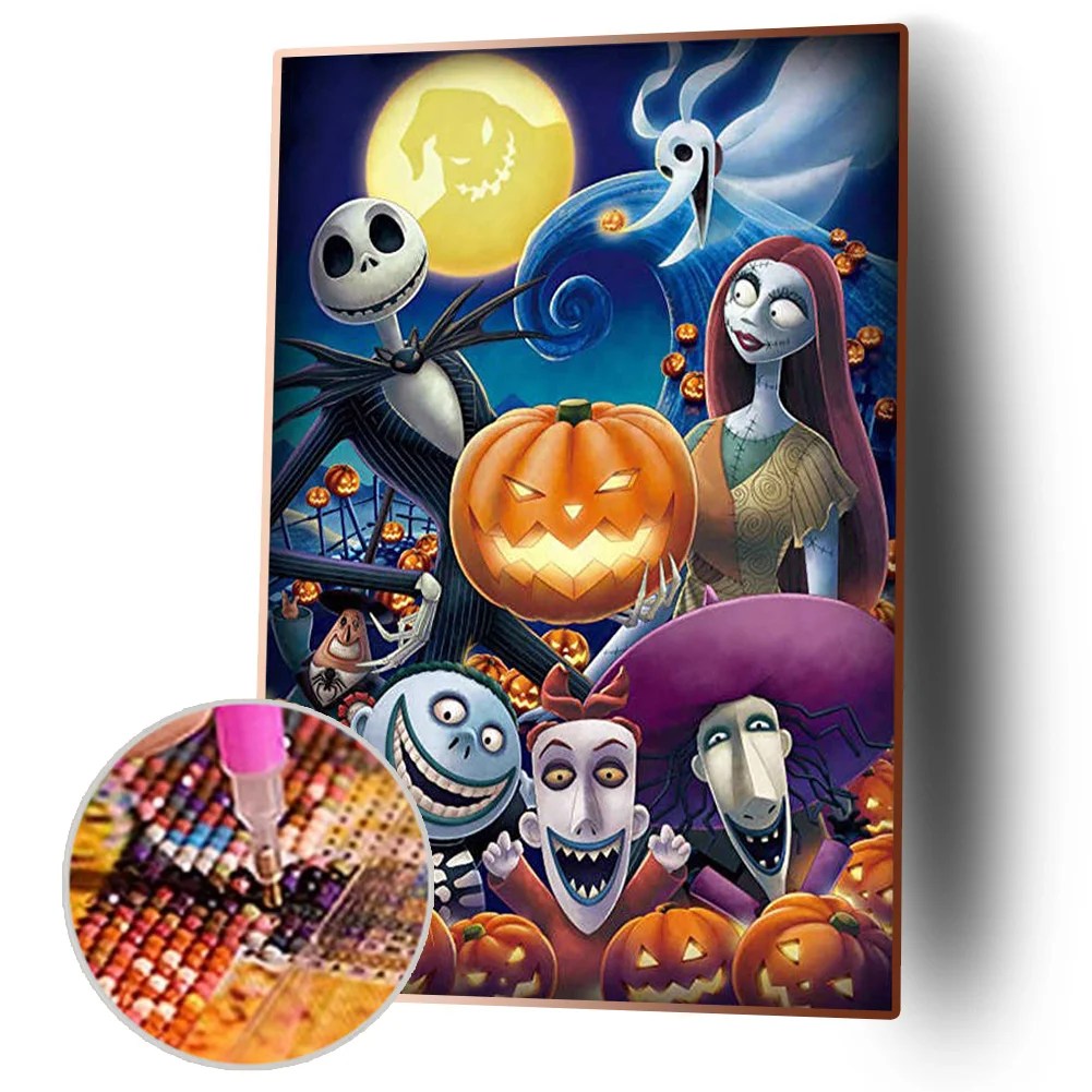 Jack Skellington Full Round Diamond Painting