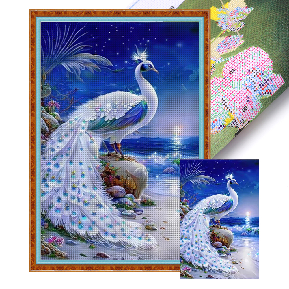 Peacock 11CT Stamped Cross Stitch 40*60cm
