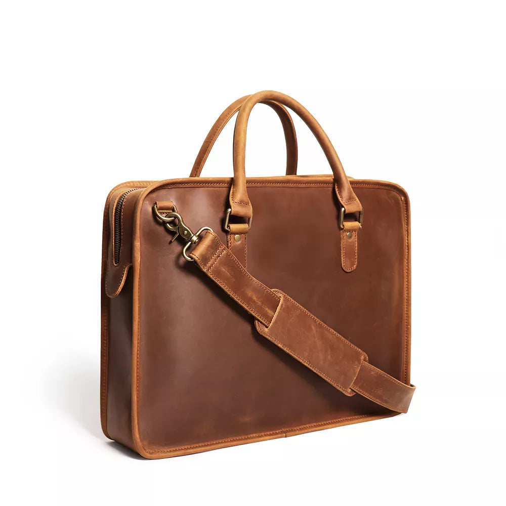 The Hemming Leather Laptop Bag Vintage Leather Briefcase