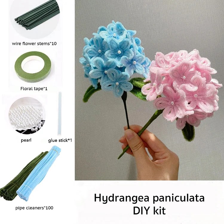 DIY Pipe Cleaners Kit Hydrangea Paniculata