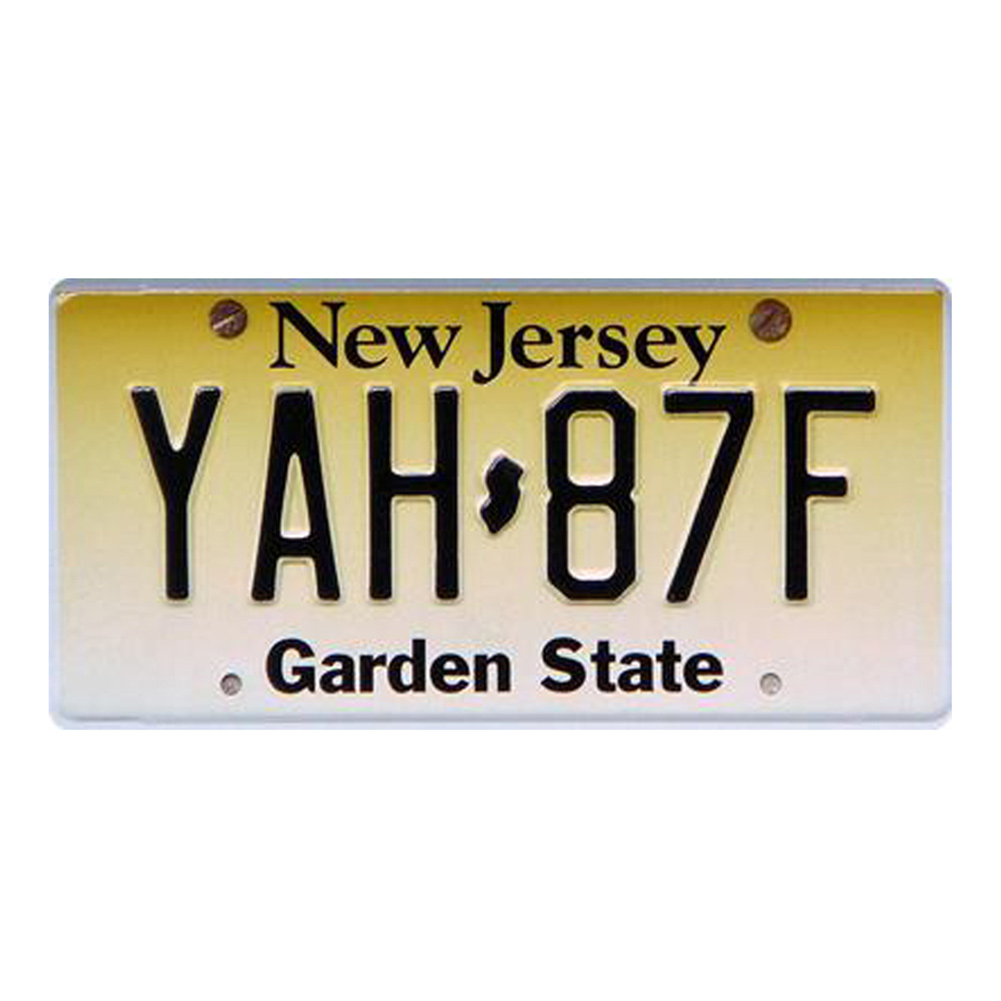 30*15cm New Jersey Car License