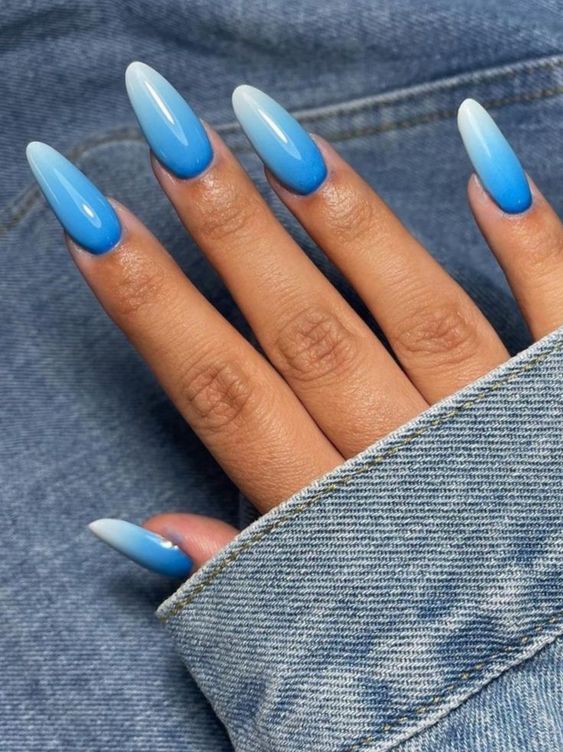 Blue Gradient Nail Designs Mastering Artistry in Blue