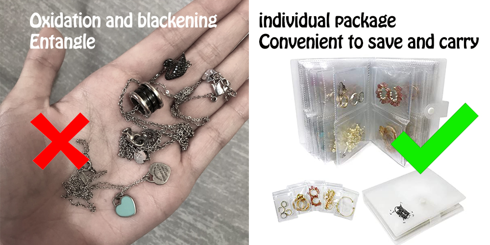 Transparent Jewellery Storage Book Set Itvalore