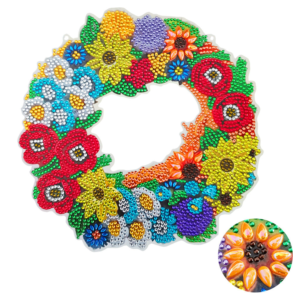 DIY Diamond Painting Wreath Flower