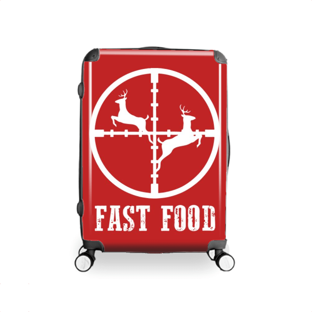 Deer Hunting Fast Food, Hunting Hardside Luggage