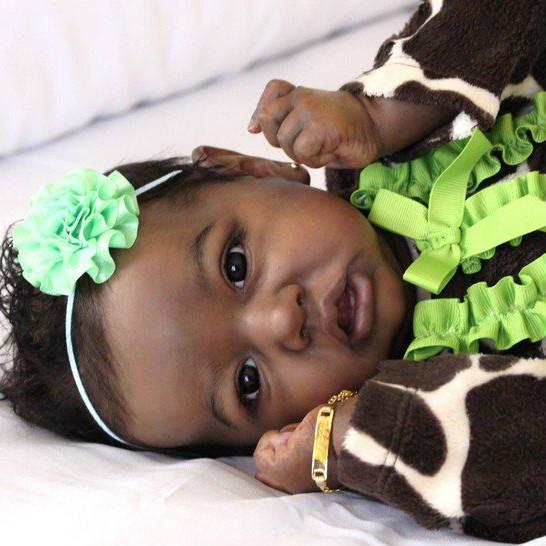 12'' African American Reborn Baby Doll Girl Hayley Toy Black Baby By