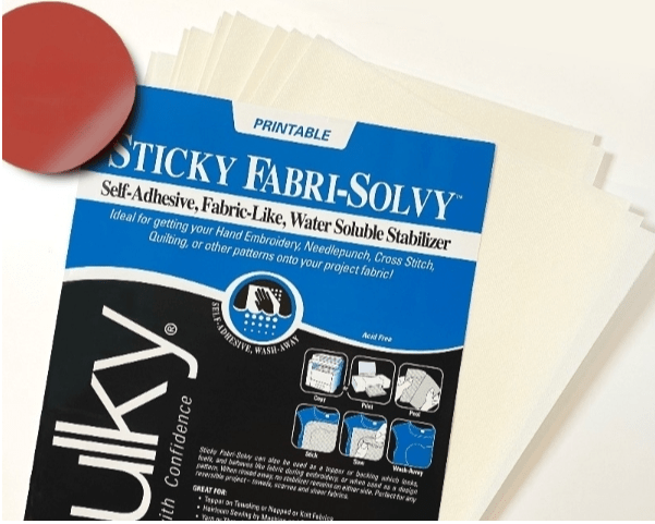 Sulky Fabri Solvy, printable stabilizer, stick and stitch paper