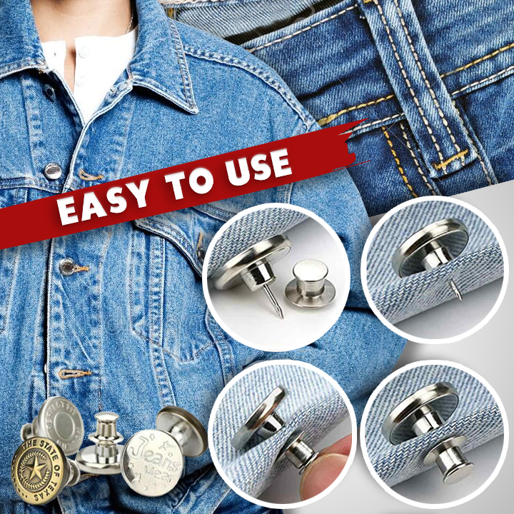 Adjustable NoSew Jeans Button Peachloft