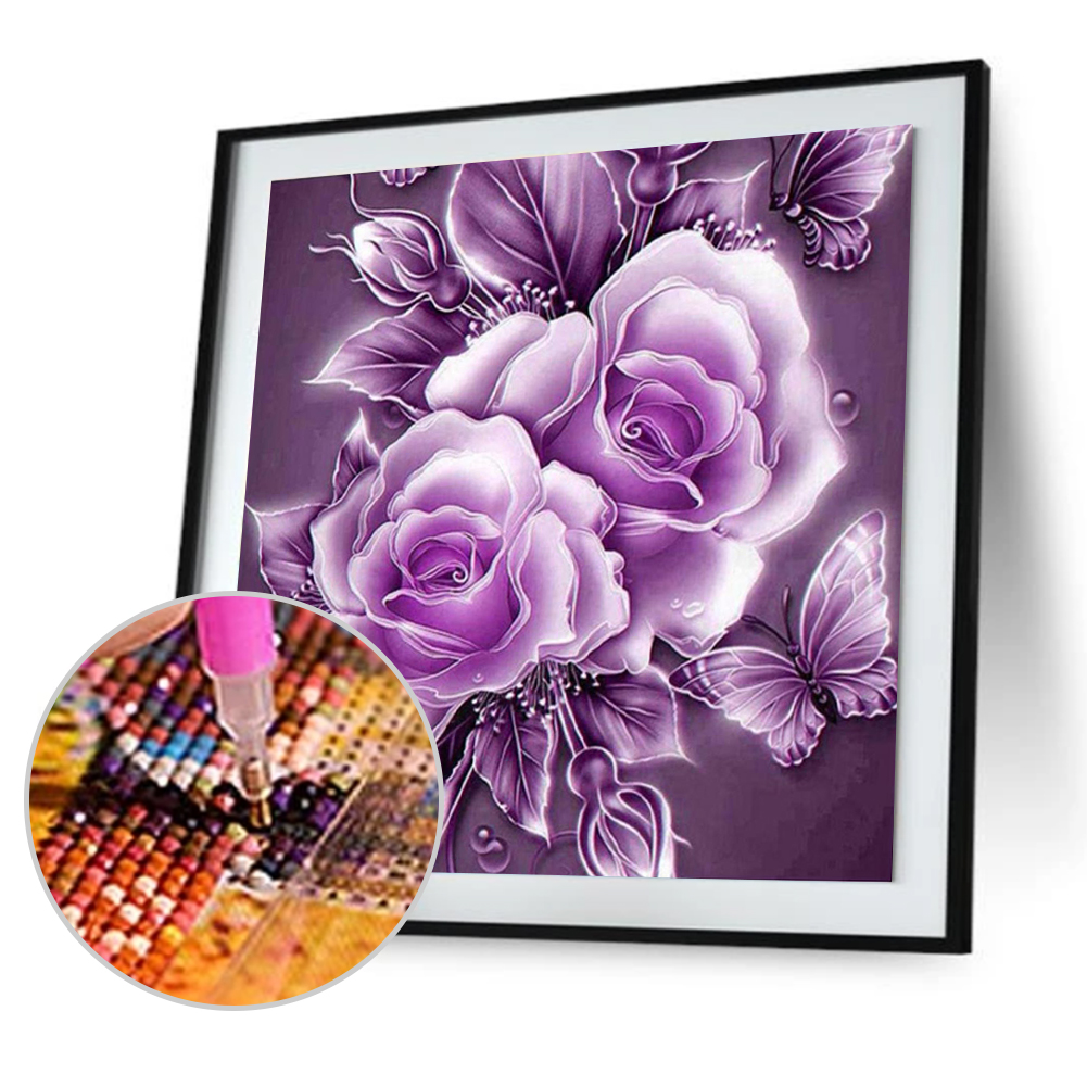 Flower Partial Round Diamond Painting