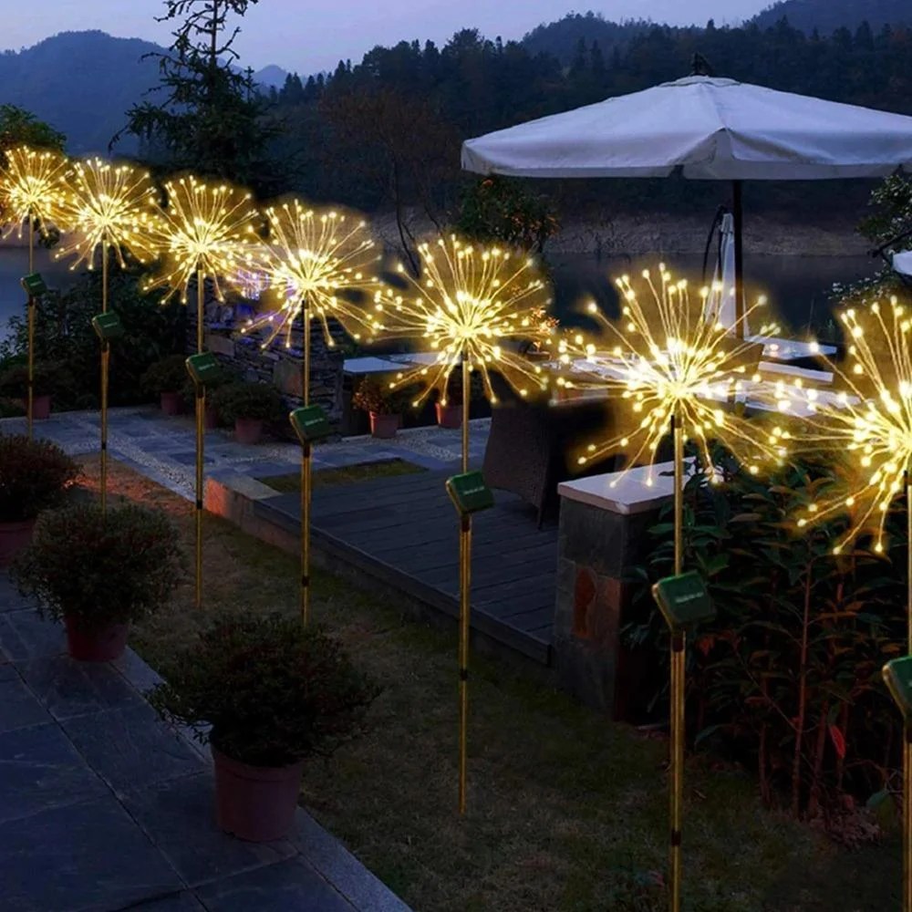 🎇Waterproof Solar Fireworks Lamp🌟Buy More Save More🌟
