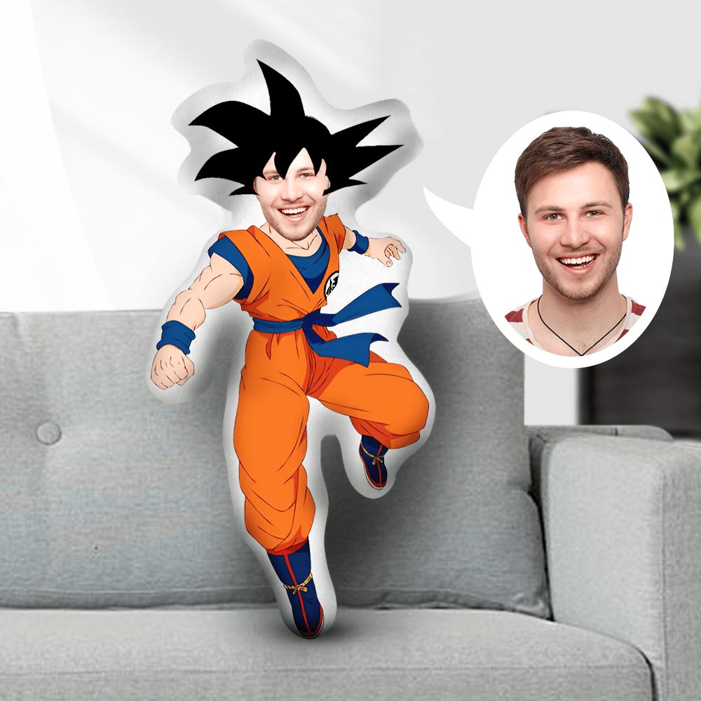Custom Pillow Face Body Dragon Ball Son Goku Personalized Photo Pillow