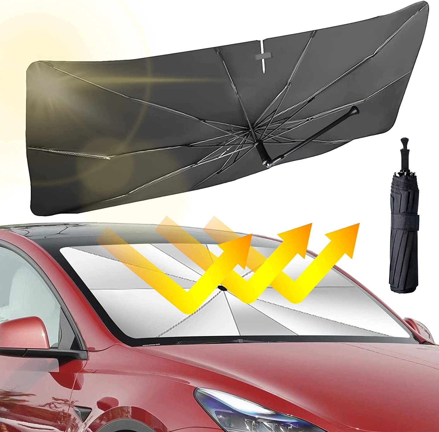 Car Windshield Sun Shade Umbrella Foldable Car Umbrella Sunshade