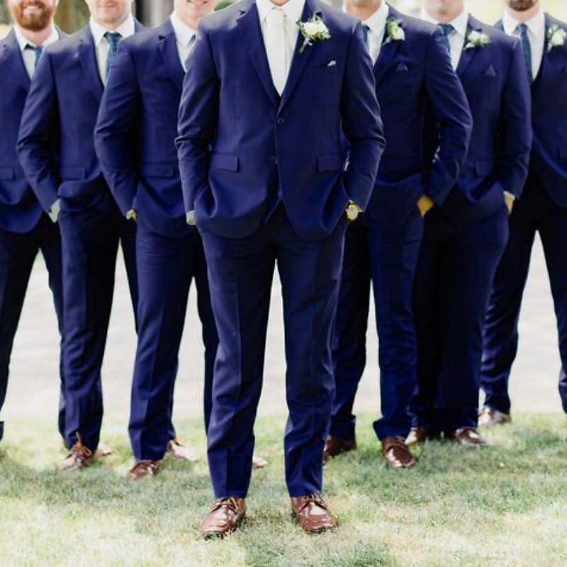 Royal Blue Men's Wedding Party / Evening Groomsmen Suits 2 Piece Solid